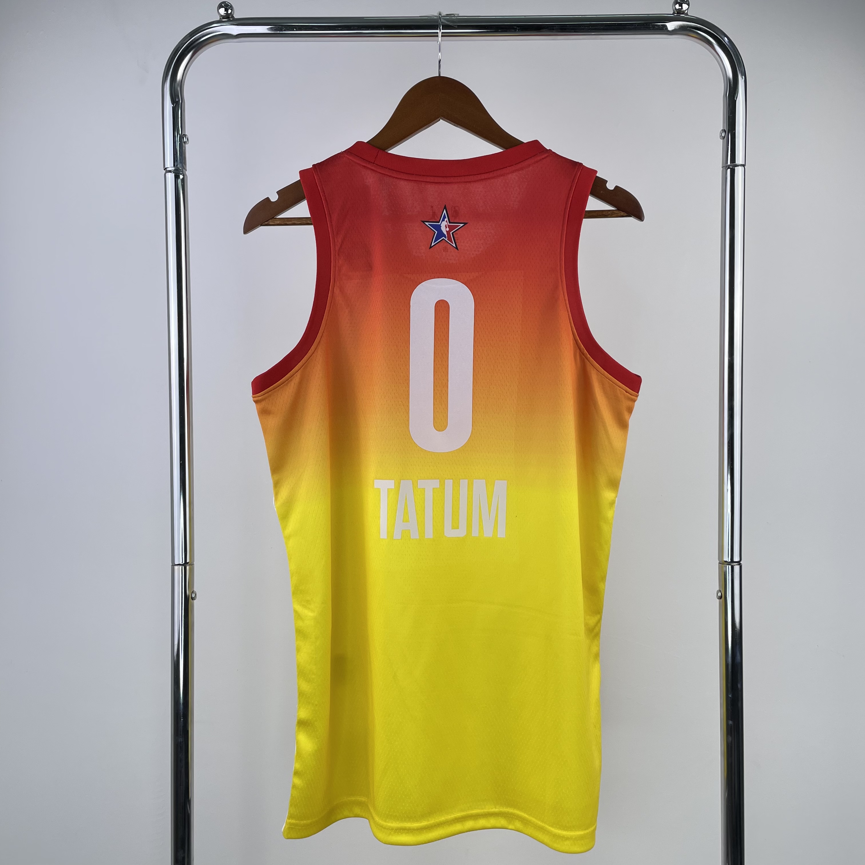 Men Boston Celtics 0 Tatum Yellow All Star Jordan style Seasons 2023 NBA Jersey
